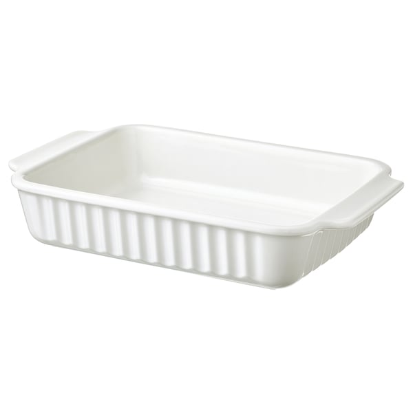 POETISK oven dish, off-white, 34x23 cm