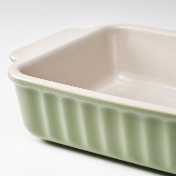 POETISK oven dish, light green, 30x20 cm