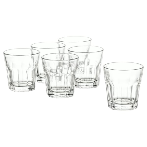 POKAL snaps glass, clear glass, 5 cl, 6 pack