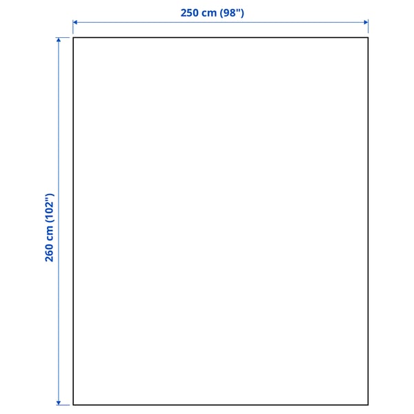 PRAKTVIAL bedspread, blue, 260x250 cm