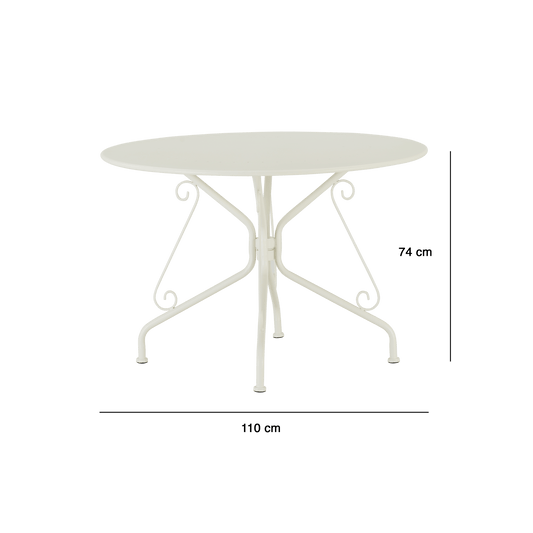 Bricocenter NATERIAL ROMEO ALUMINUM DINING TABLE D110CM CREAM
