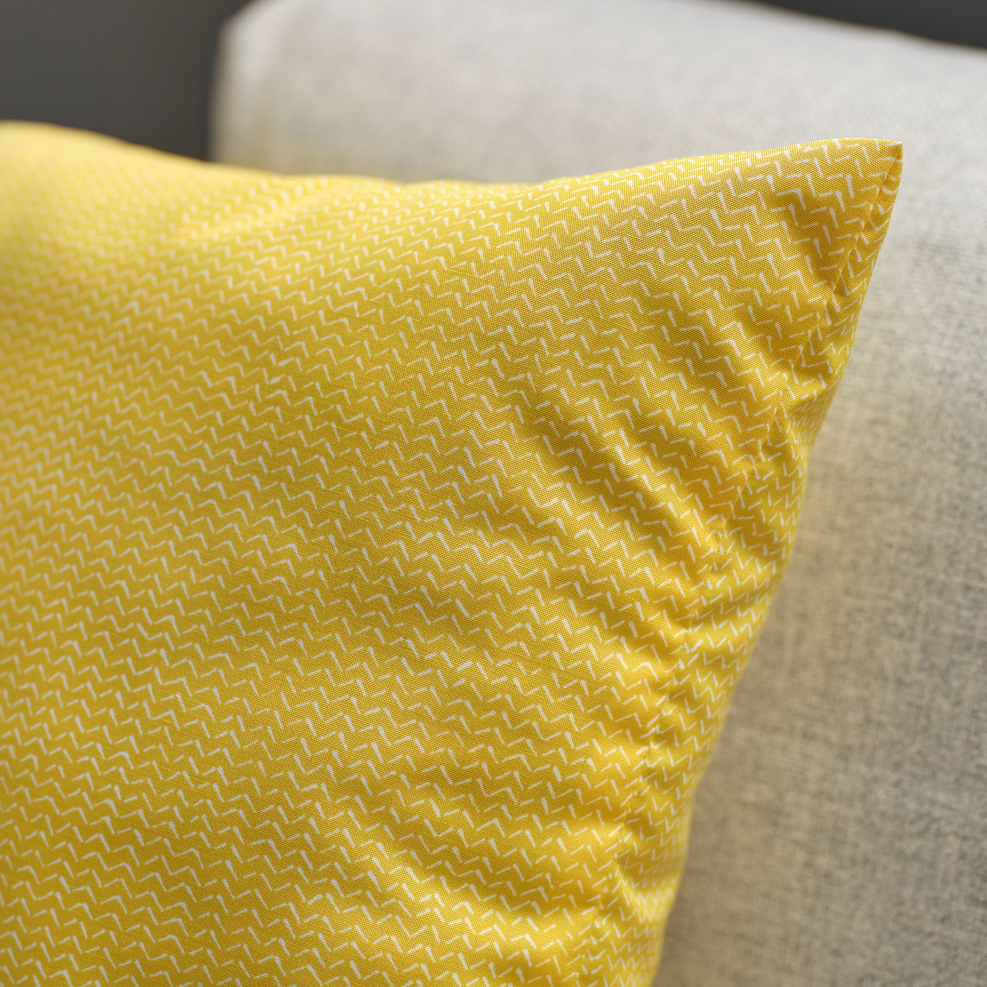PROFETBLOMMA cushion, yellow, 50x50 cm