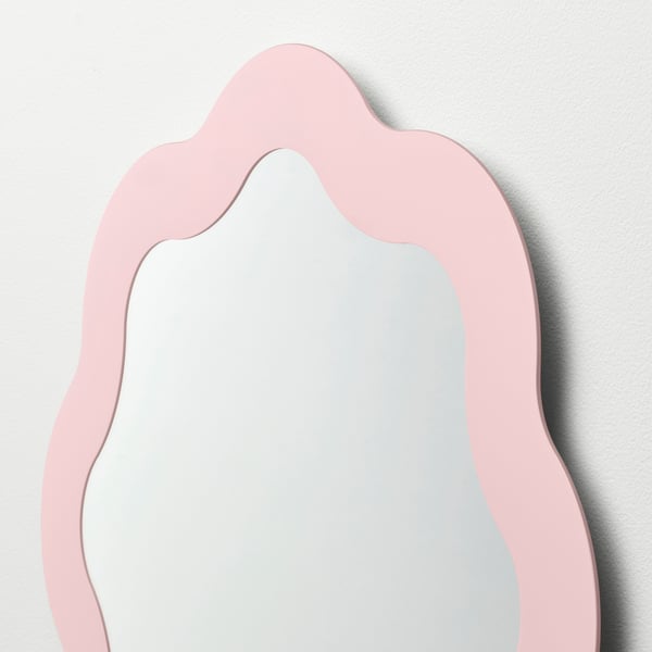 PRUNKHALLON mirror, light pink, 40 cm