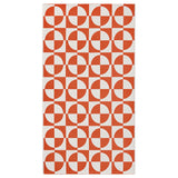 PUBLIKVÄRD rug, flatwoven, orange/circle pattern, 80x150 cm