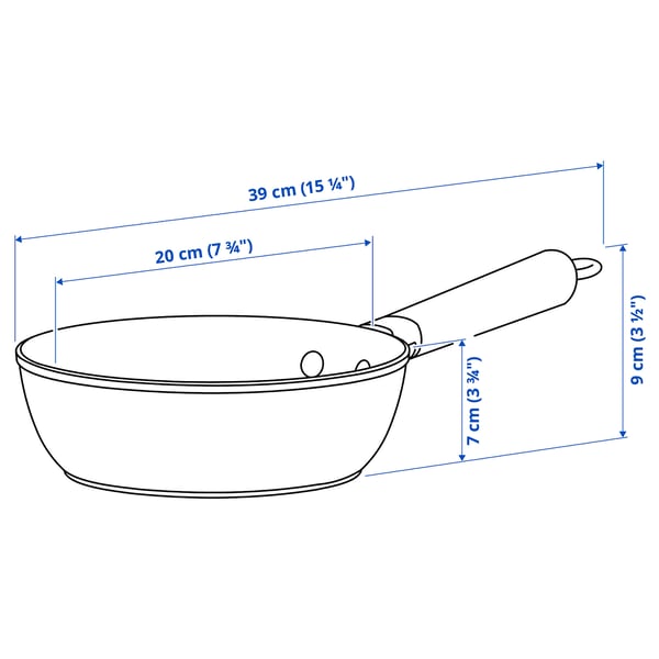 PUCKELLAX frying pan, non-stick coating, 20 cm