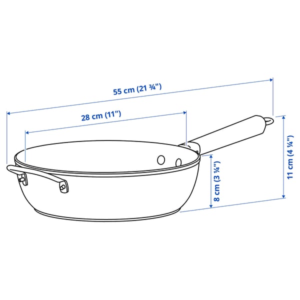 PUCKELLAX frying pan, non-stick coating, 28 cm