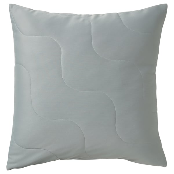 PUCKELMAL cushion cover, light grey-turquoise, 50x50 cm
