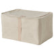 PURRPINGLA storage case, textile/beige, 34x51x28 cm