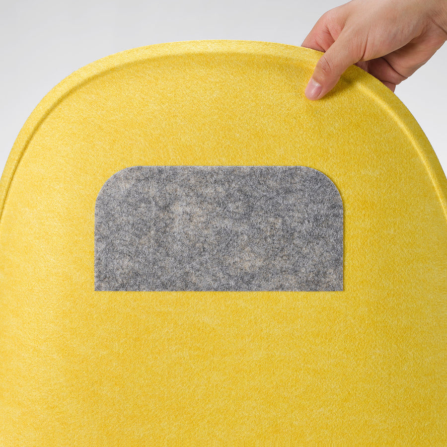 PYNTEN seat pad, yellow, 41x43 cm