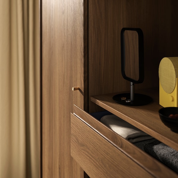 RÅDMANSÖ wardrobe, brown walnut effect, 118x64x190 cm