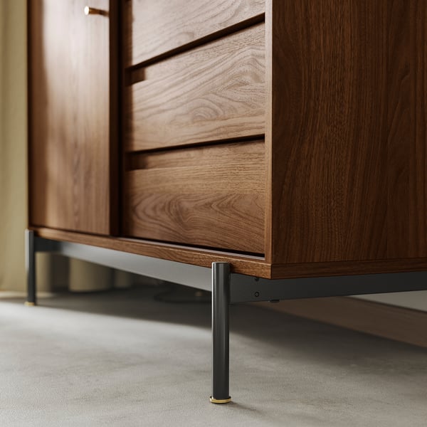 RÅDMANSÖ cabinet, brown walnut effect, 118x49x103 cm