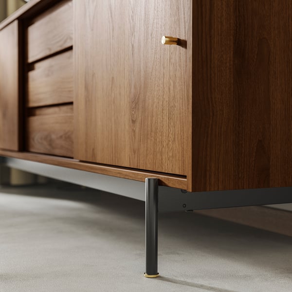 RÅDMANSÖ TV bench, brown walnut effect, 176x48x66 cm