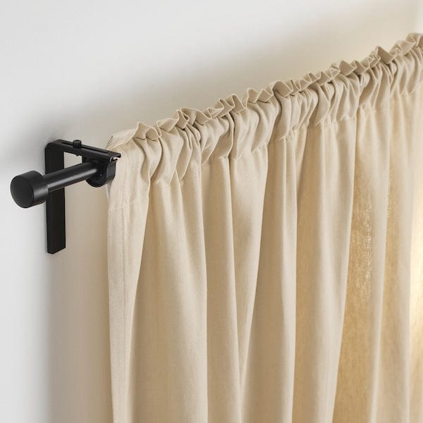 Ikea RÄCKA - Curtain rod combination, black, 120-210 cm
