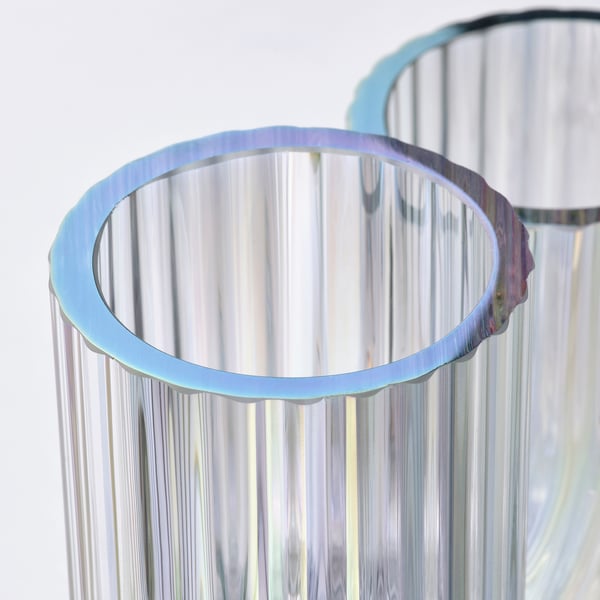 RÄFFELBJÖRK vase, mother-of-pearl colour, 12 cm