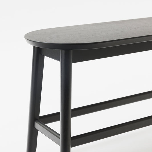 RÄVSTEN bench, black, 93 cm