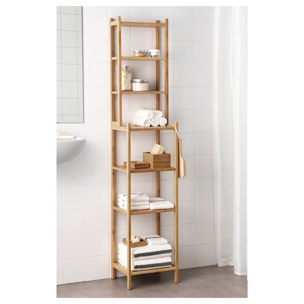 RÅGRUND shelving unit, bamboo, 33 cm