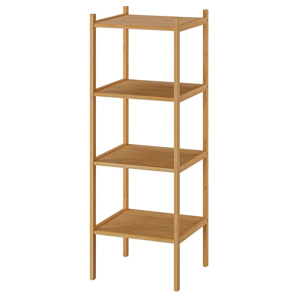 RÅGRUND shelving unit, bamboo, 37x37x104 cm