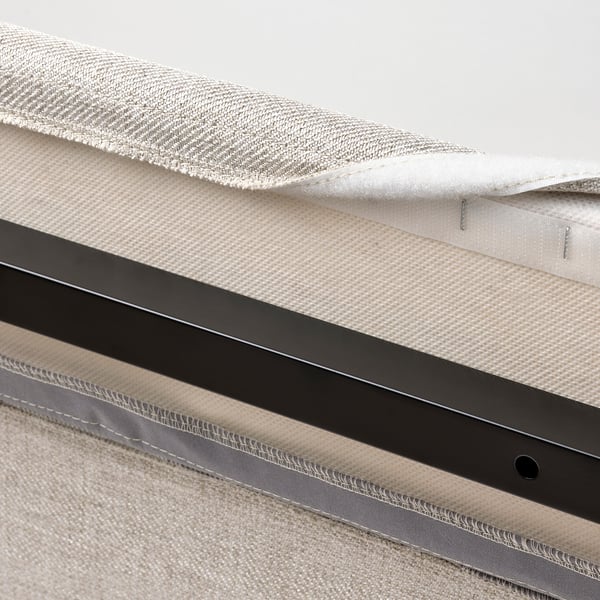 RAMNEFJÄLL cover bed frame, Kilanda light beige, 90x200 cm