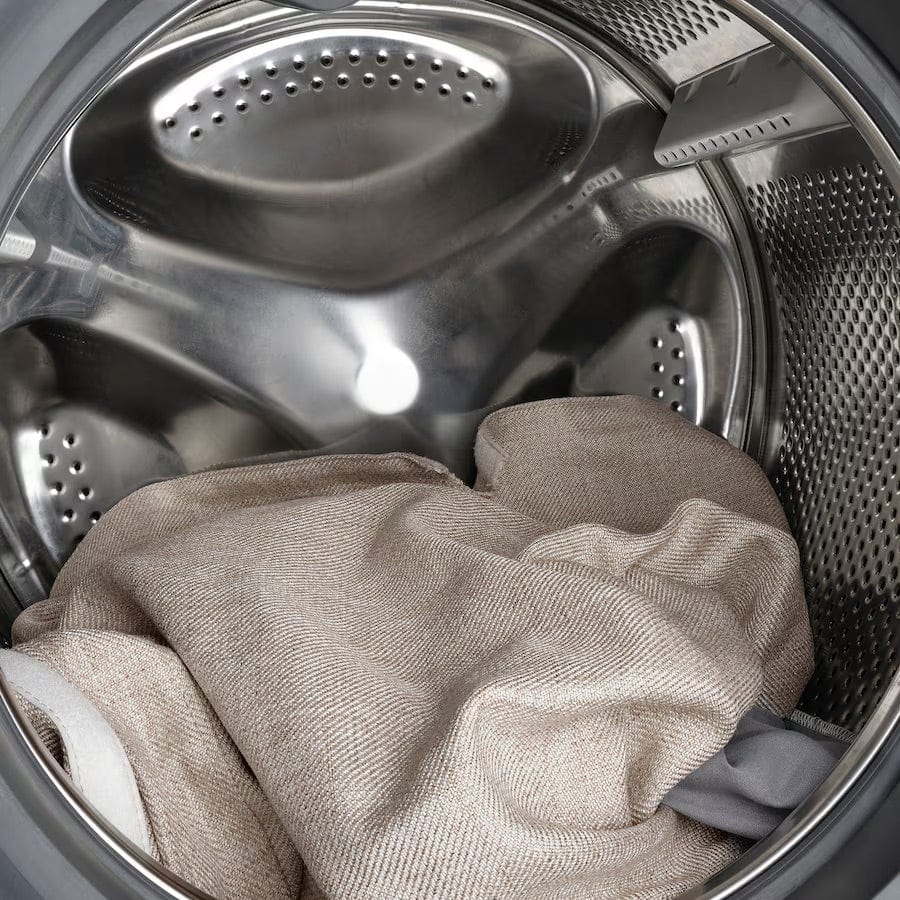 Ikea RAMNEFJÄLL - Upholstered bed frame, Kilanda light beige/Luröy,90x200 cm