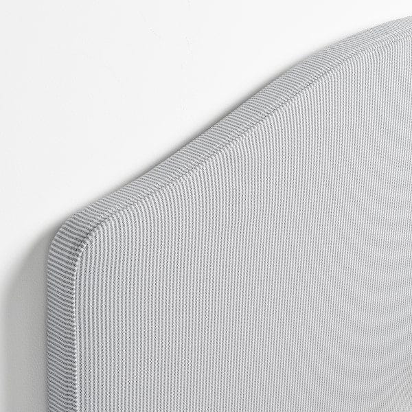 Ikea RAMNEFJÄLL - Upholstered bed frame, Klovsta grey/white/Luröy,140x200 cm