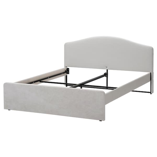Ikea RAMNEFJÄLL - Upholstered bed frame, raw canvas, 140x200 cm