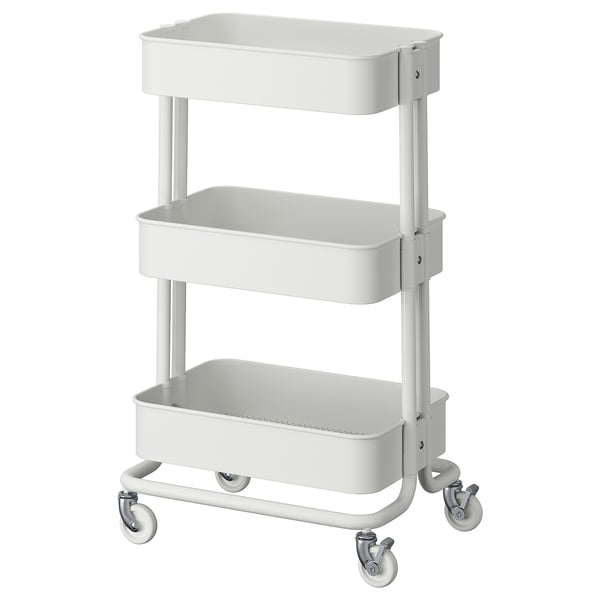 RÅSKOG trolley, white, 35x45x77 cm