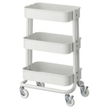 RÅSKOG trolley, white, 28x38x61 cm