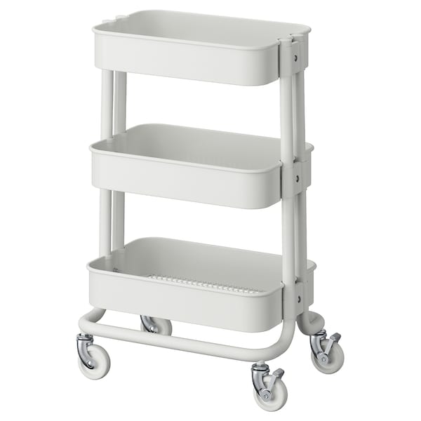 RÅSKOG trolley, white, 28x38x61 cm