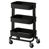RÅSKOG trolley, black, 28x38x61 cm