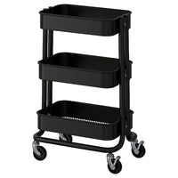 RÅSKOG trolley, black, 28x38x61 cm