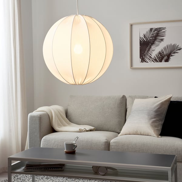 REGNSKUR pendant lamp shade, round white, 50 cm