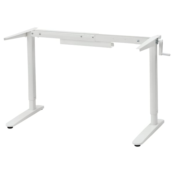 RELATERA underframe sit/stand f table top, white, 90/117 cm
