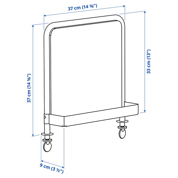 RELATERA whiteboard/magnetic board, light grey-green, 37x37x9 cm