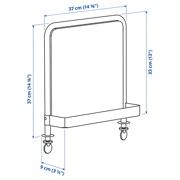 RELATERA whiteboard/magnetic board, light grey-green, 37x37x9 cm