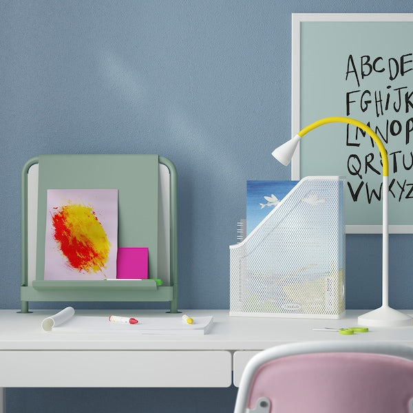 RELATERA writing-board, light grey-green, 28x33x9 cm