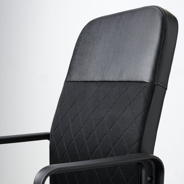 RENBERGET swivel chair, Bomstad black, 48x111x67 cm