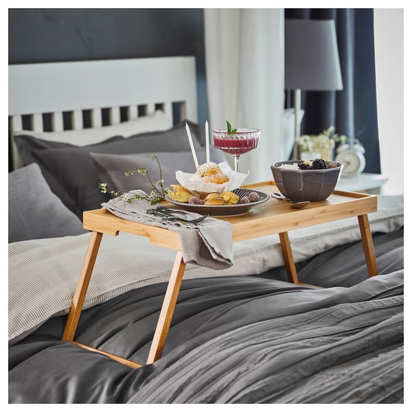RESGODS bed tray, bamboo, 52x29 cm
