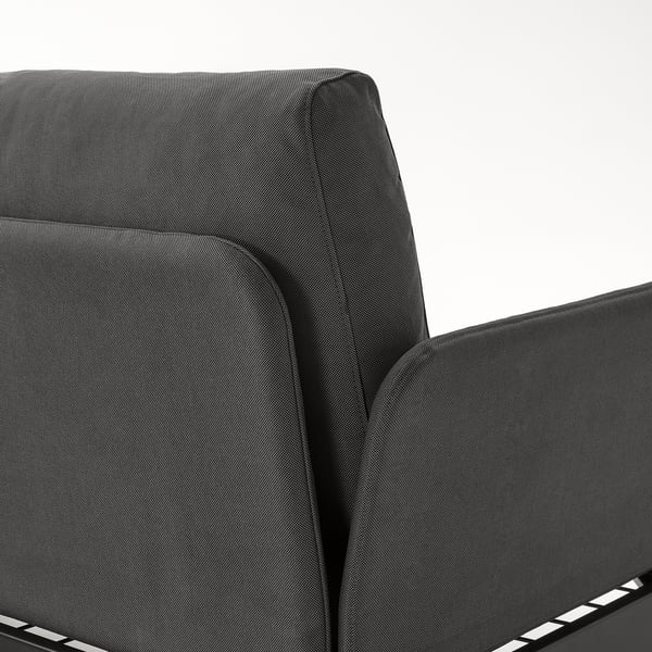 REVSKÄR 3-seat conversation set, outdoor anthracite/Frösön/Duvholmen dark grey, 211x65x130 cm