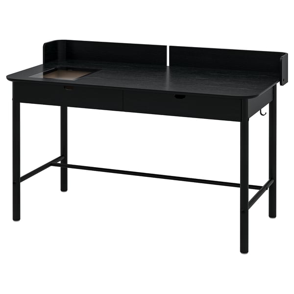 RIDSPÖ desk, anthracite, 140x70 cm