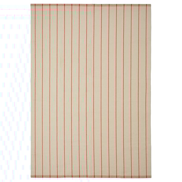 RIDSTIG rug, flatwoven, off-white/red, 170x240 cm
