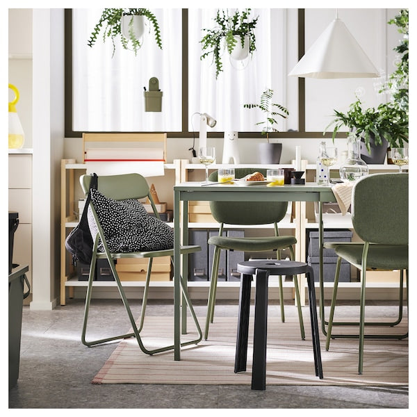 RIDSTIG rug, flatwoven, off-white/red, 170x240 cm