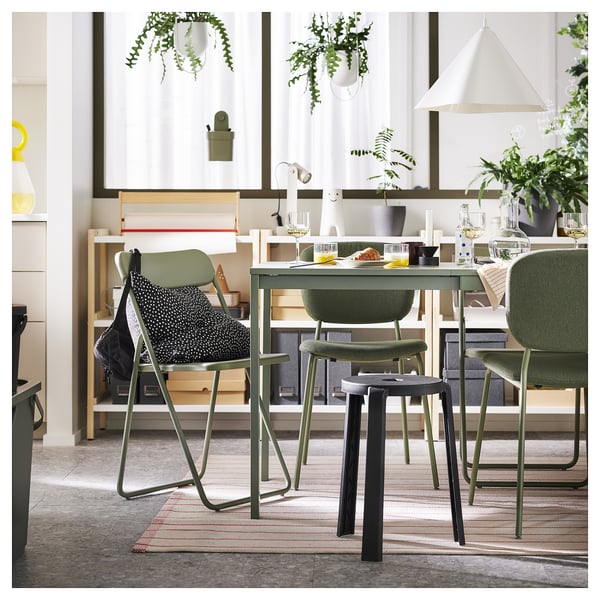 RIDSTIG rug, flatwoven, off-white/red, 170x240 cm