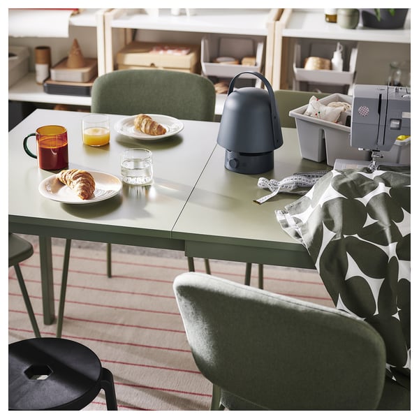 RIDSTIG rug, flatwoven, off-white/red, 170x240 cm