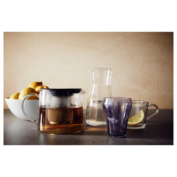 RIKLIG teapot, glass, 1.5 l