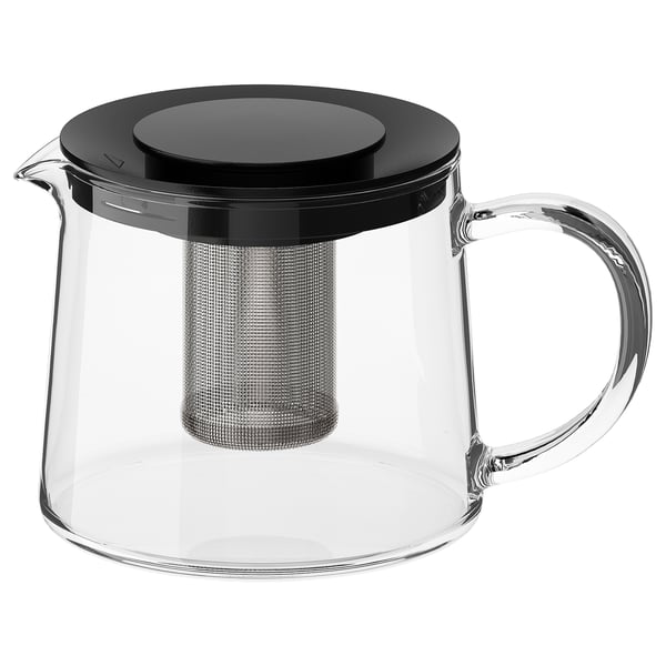 RIKLIG teapot, glass, 0.6 l