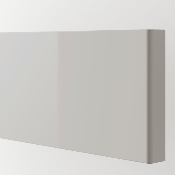 RINGHULT drawer front, high-gloss light grey, 80x10 cm, 2 pack
