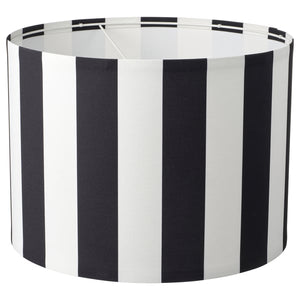 RINGSTA lamp shade, black/white, 42 cm