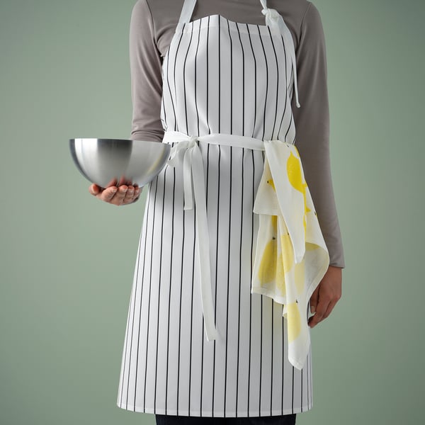 RINNIG apron, patterned, 69x85 cm