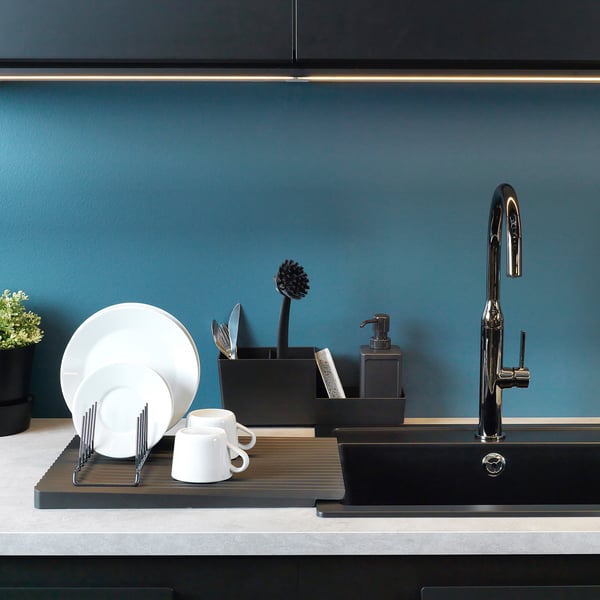 RINNIG dish-washing brush, grey