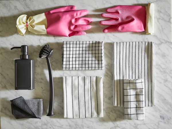 RINNIG dish-washing brush, grey